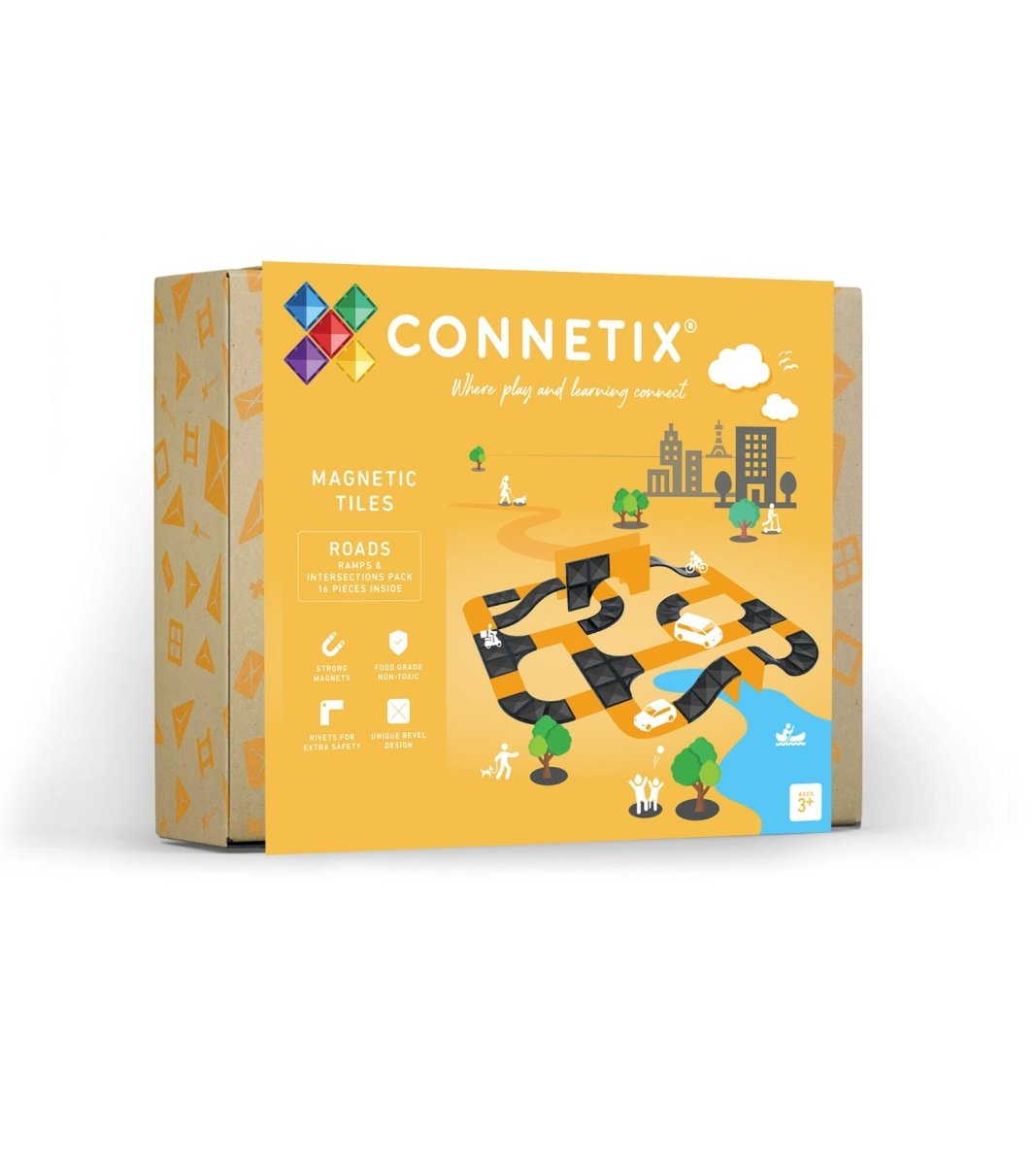 Connetix Ramps & Intersections Pack, 16 piece - Nest and Sprout - Connetix