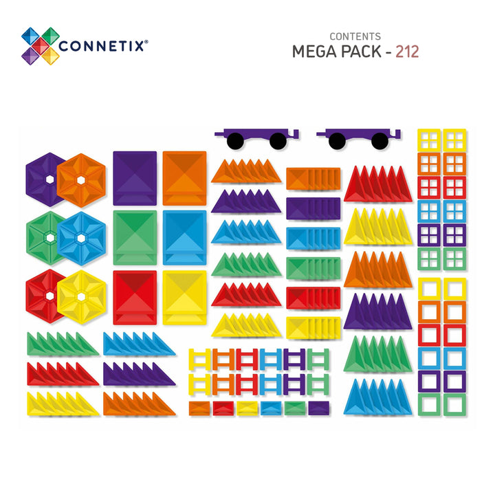 Connetix Rainbow Mega Pack, 212 Pieces