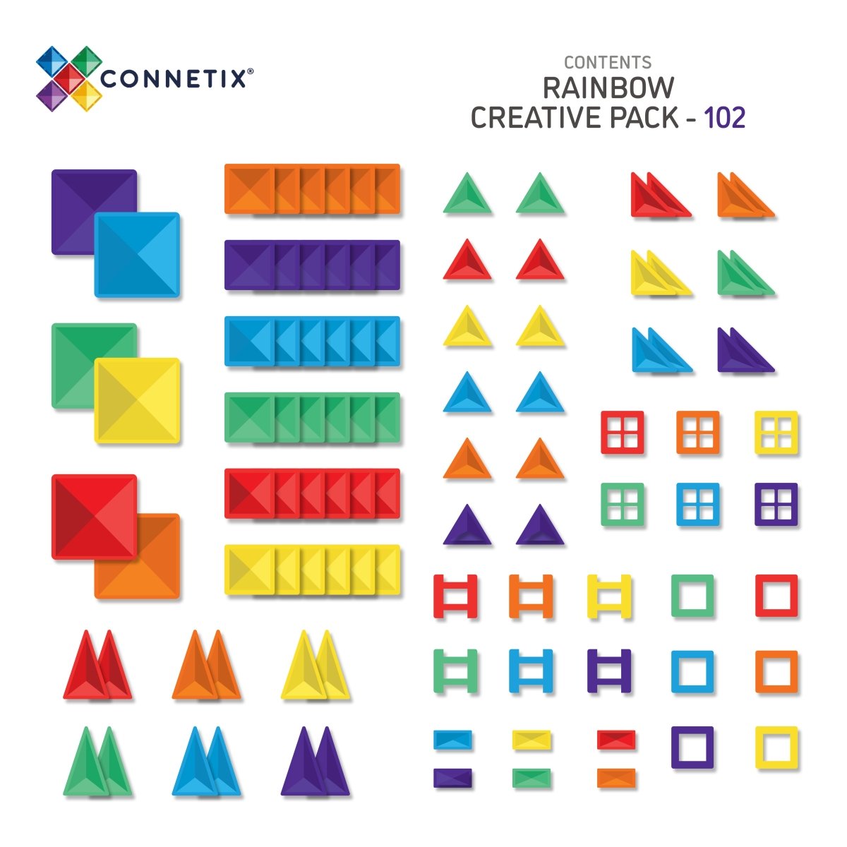 Connetix Rainbow Creative Pack - Nest and Sprout - Connetix