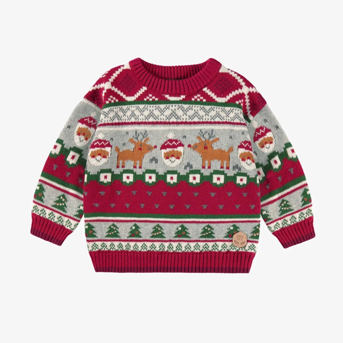 Baby/Toddler Knit Christmas Sweater - Nest and Sprout - Souris Mini