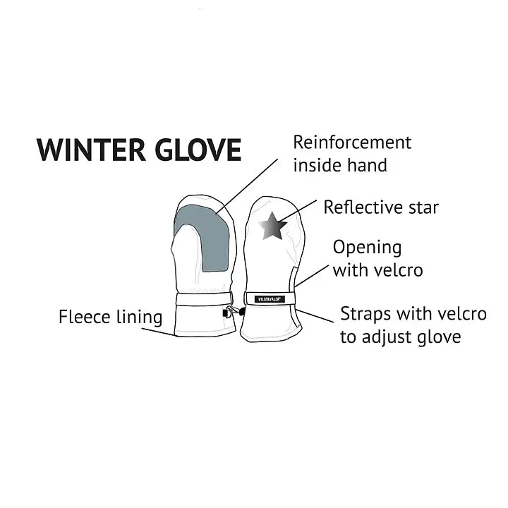 Winter Mittens | Forest Solid | Size 1-2 Years