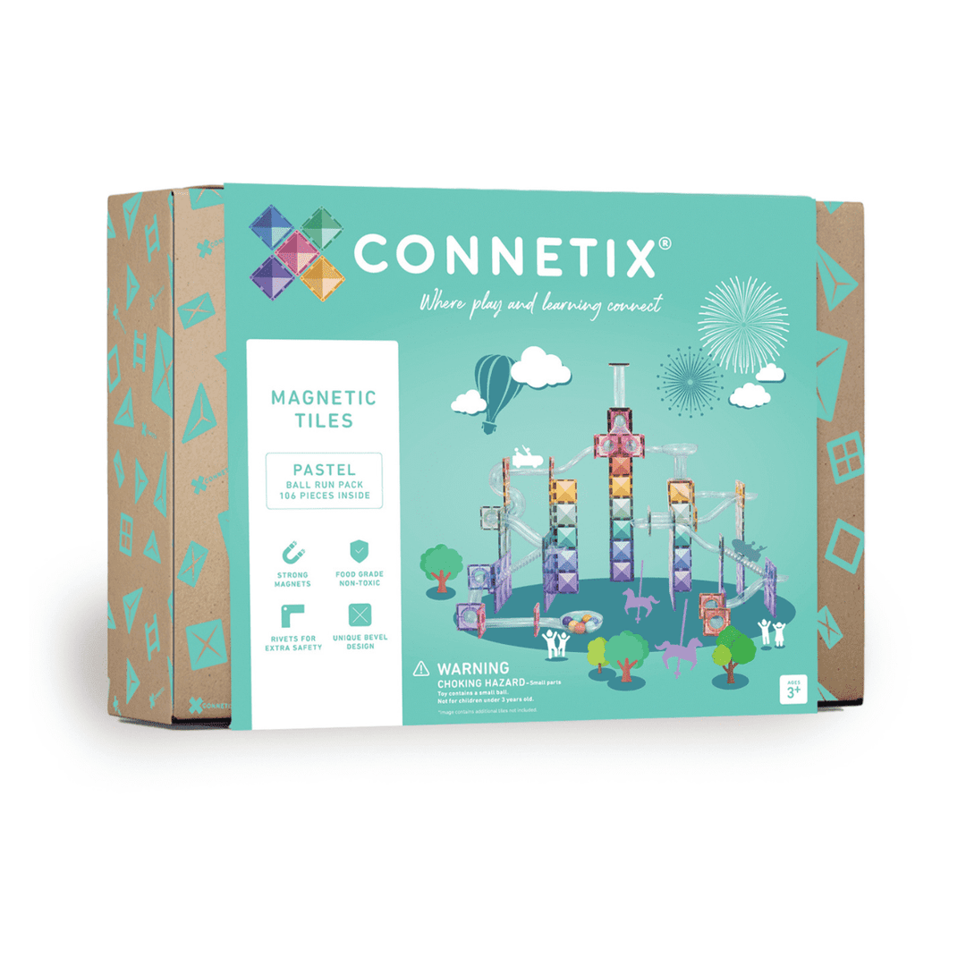 Connetix Pastel Ball Run Pack, 106 Pieces  Available mid December