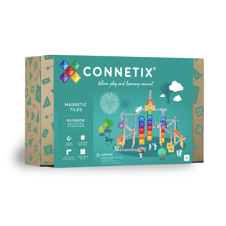 Connetix Rainbow Ball Run Pack, 92 Pieces  Available mid December