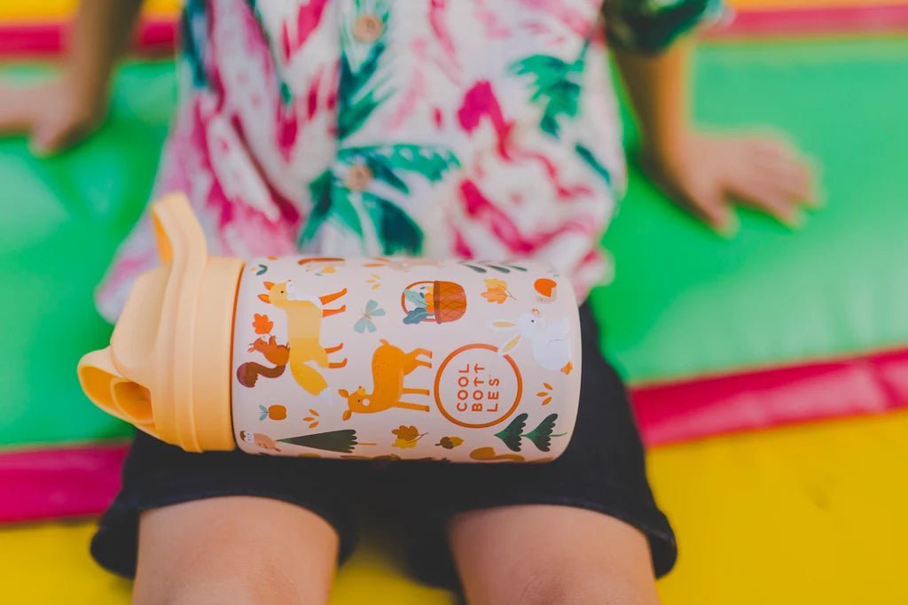 Cool Bottles Kiddie Bottle 350ml in Woodland Buddies | Kids Stainless Steel - Nest and Sprout - Cool Bottles