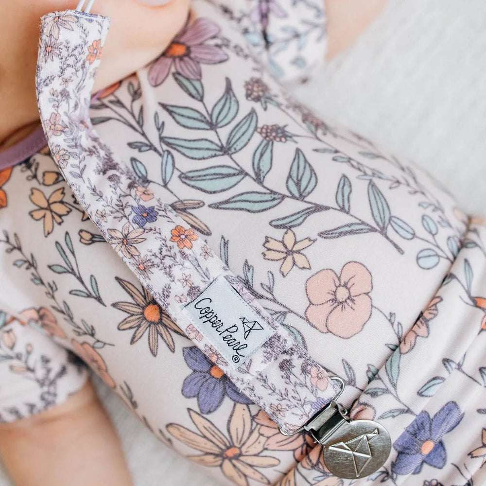 Copper Pearl Flora Binky Clip - Nest and Sprout - Copper Pearl