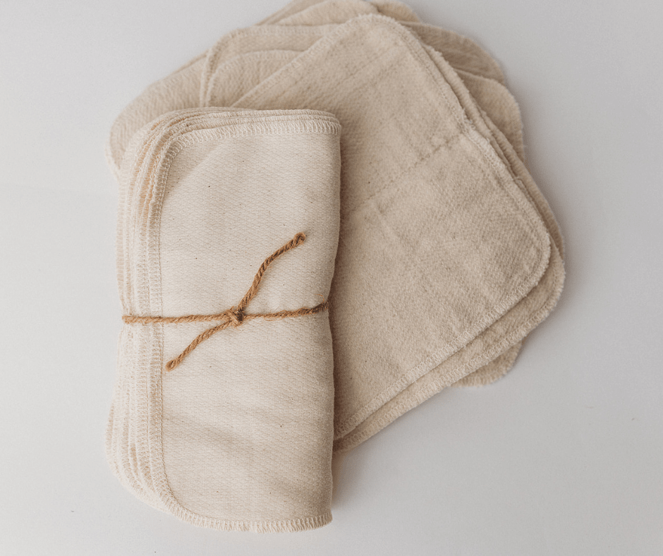 Cotton Reusable Wipes (12 Pack) | Earth Month Promotion - Nest and Sprout - Lunapaca