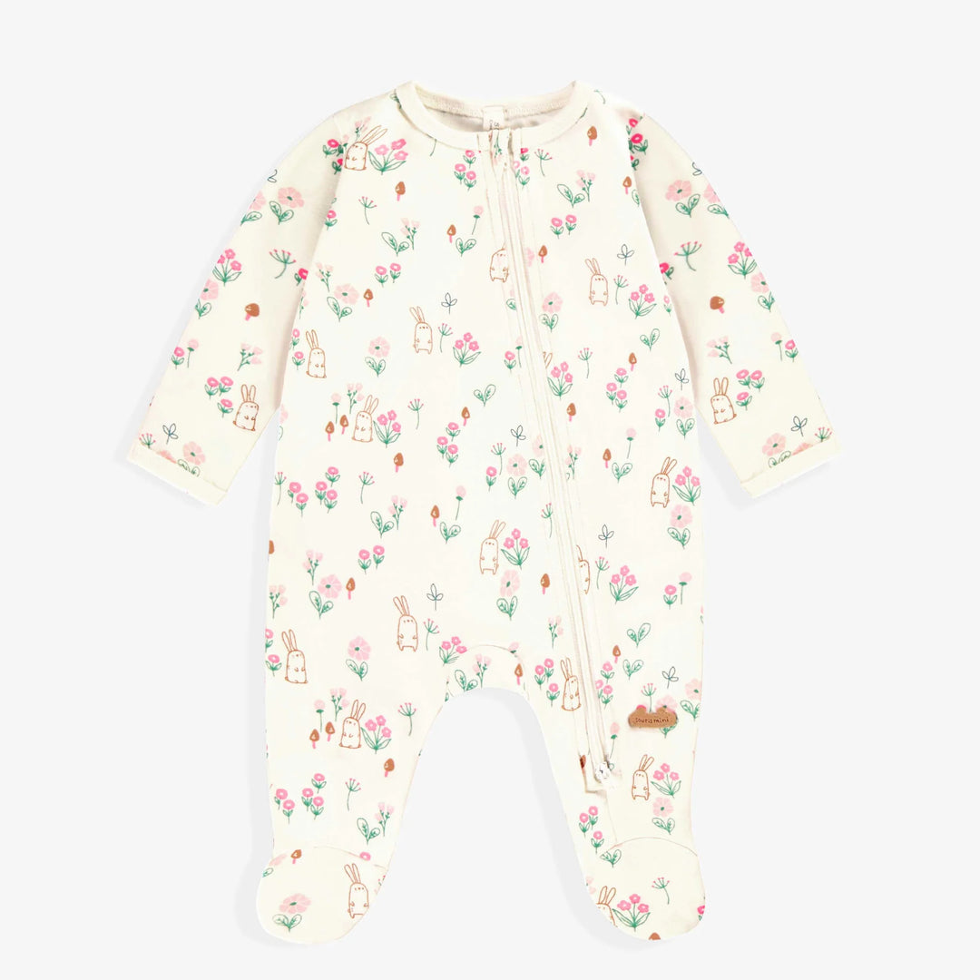 Cream Baby Pajamas | Floral