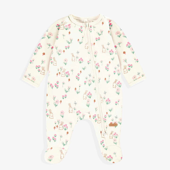 Cream Baby Pajamas | Floral