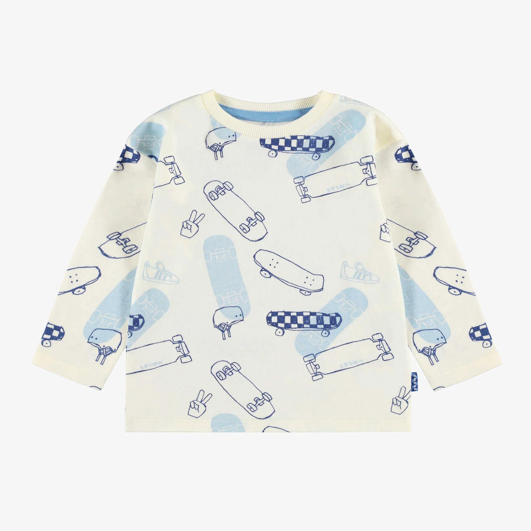 Cream Skateboard Baby Shirt | Final Sale
