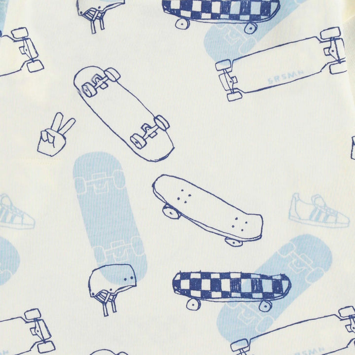 Cream Skateboard Baby Shirt | Final Sale