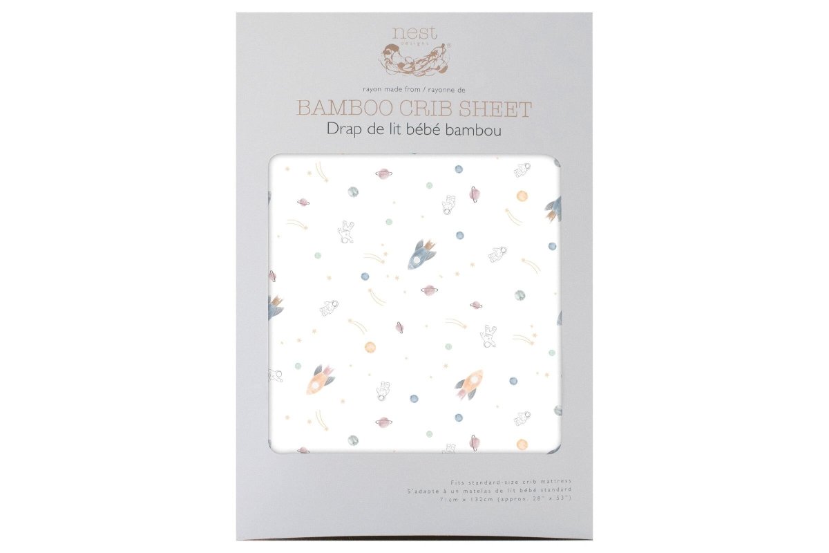 Crib Sheet (Bamboo) - Up and Away! - Nest and Sprout - Nest Designs