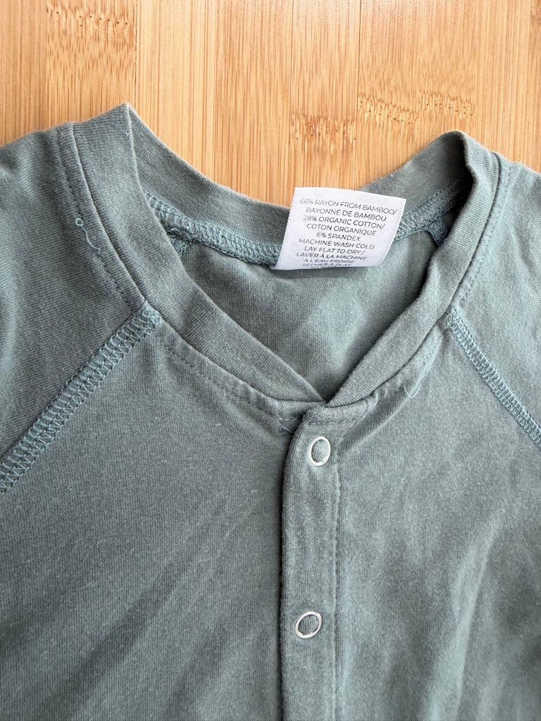 Jax & Lennon Snap-Up Romper – 18–24M | Sage Green | Play
