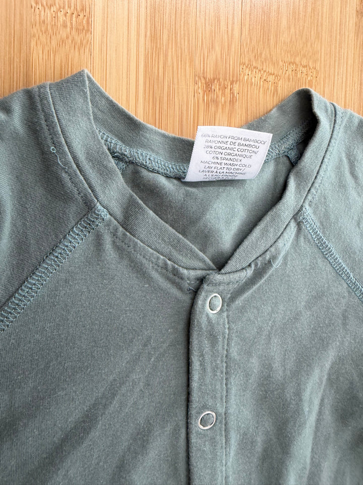 Jax & Lennon Snap-Up Romper – 18–24M | Sage Green | Play