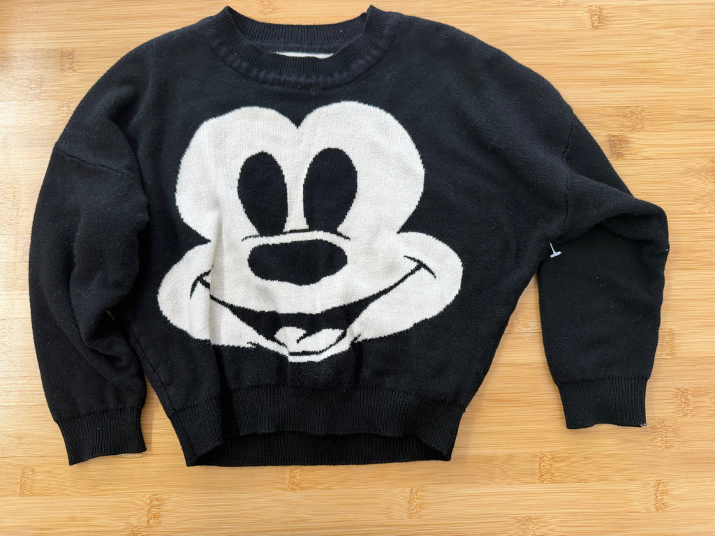 Mickey Mouse Oversize Sweater – 2–3Y Est. | Black & White Unisex