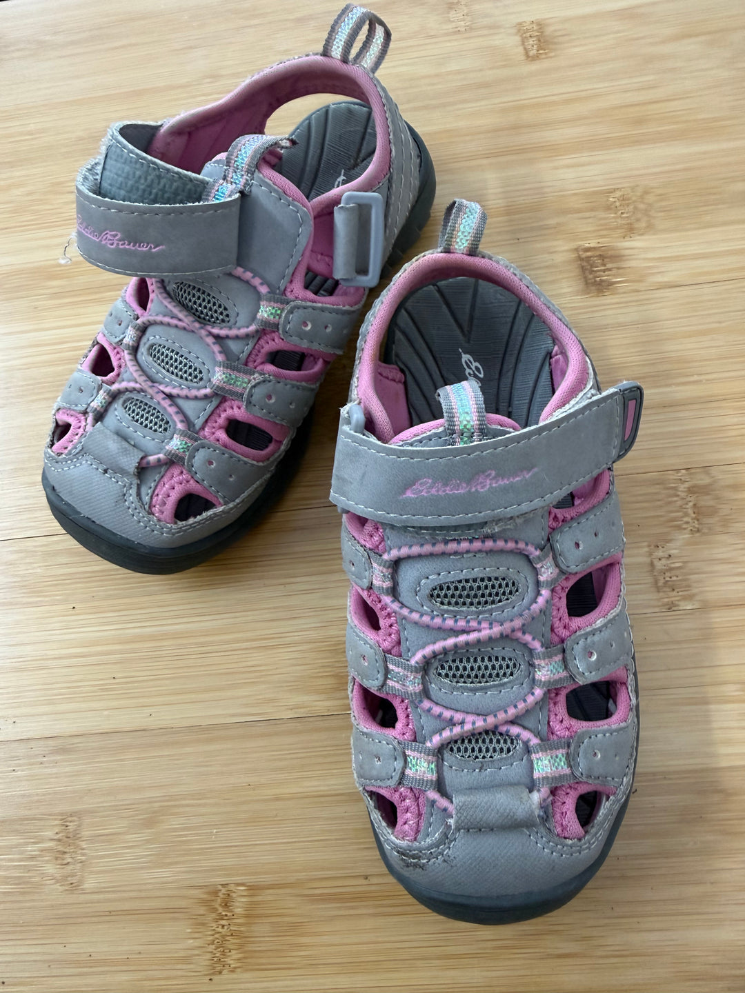 Eddie Bauer Closed-Toe Sandals – 12 | Grey Pink Accents