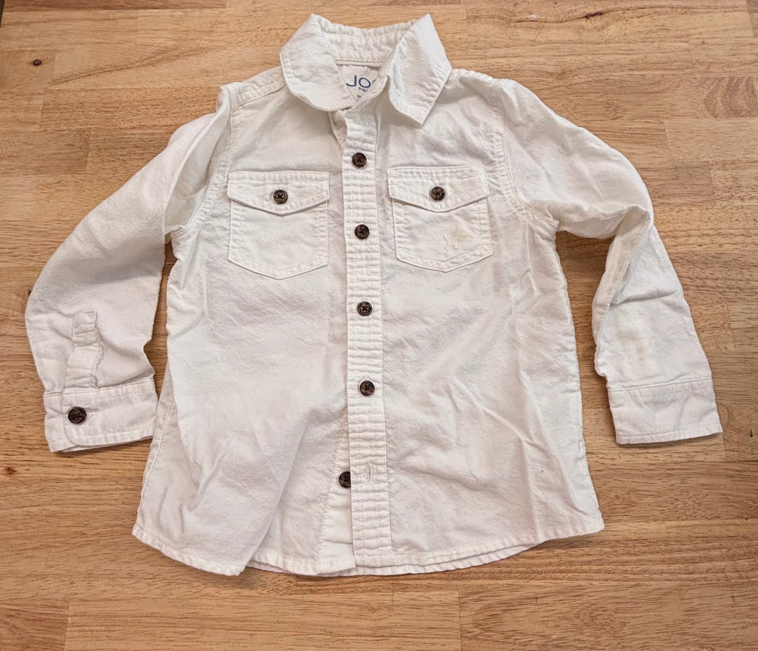 Joe Fresh Size 4 Button-Up Shirt – White