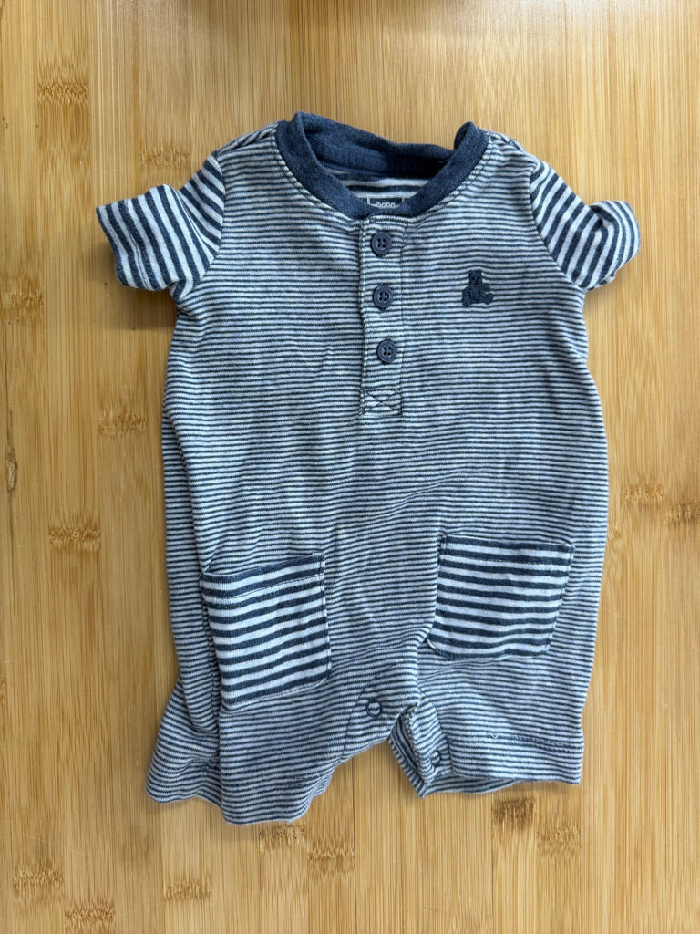 Baby Gap Blue Stripe Romper – Newborn | Short
