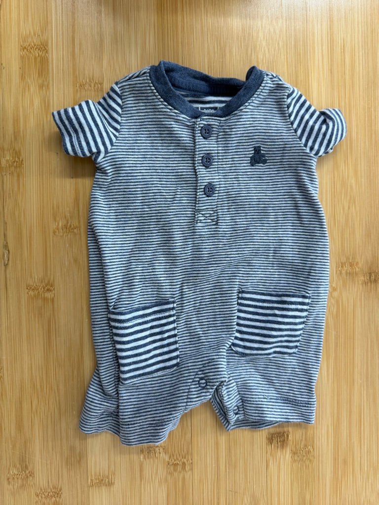 Baby Gap Blue Stripe Romper – Newborn | Short - Nest and Sprout-Consignment
