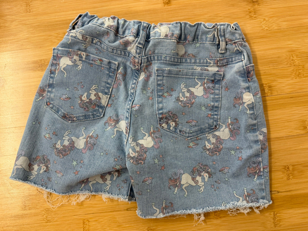 The Children's Place Unicorn Denim Shorts – 12 | Adjustable Waist