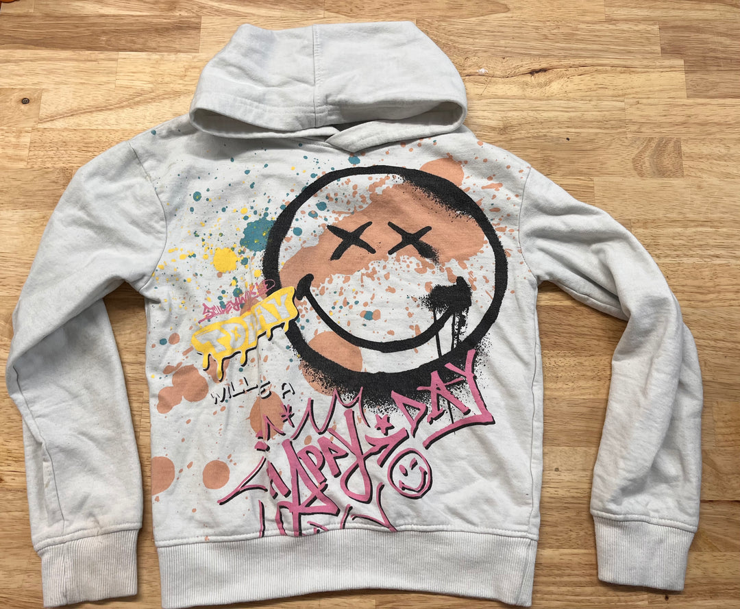 SmileyWorld Graffiti Hoodie – IMPERFECT 7/8Y
