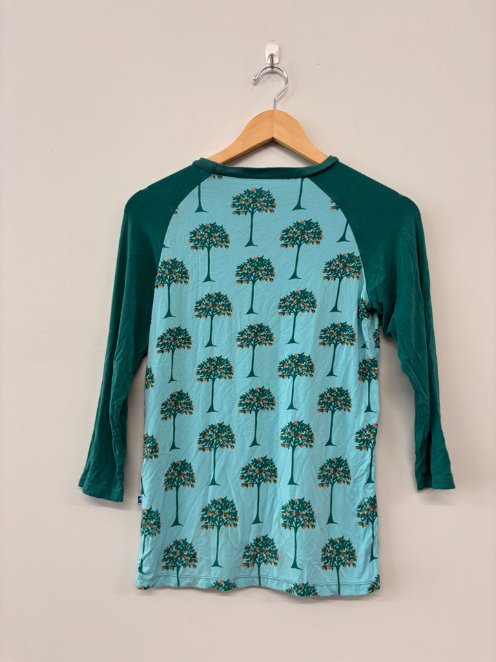 Kickee Kids Shirt 10/12 – Blue with Trees Print