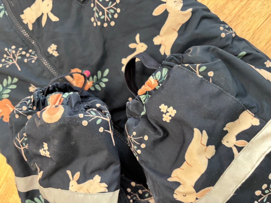 H&M 4T Snowsuit Bunny Print