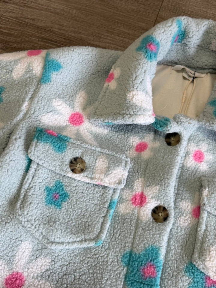 Ripzone Fleece Jacket – 12 | Light Blue Floral - Nest and Sprout - Consignment