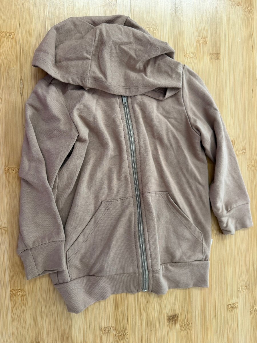 Jax & Lennon Lightweight Zip-Up Sweater – 18–24M | Brown - Nest and Sprout-Consignment