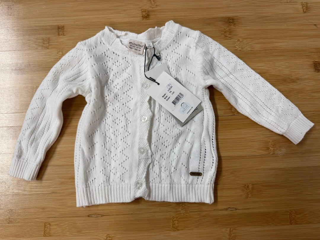 Minymo Knit Sweater – 9 Months | White - Nest and Sprout-Consignment