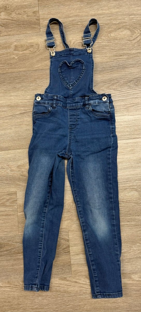 George Denim Overalls – 7 | Medium Dark Wash - Nest and Sprout-Consignment
