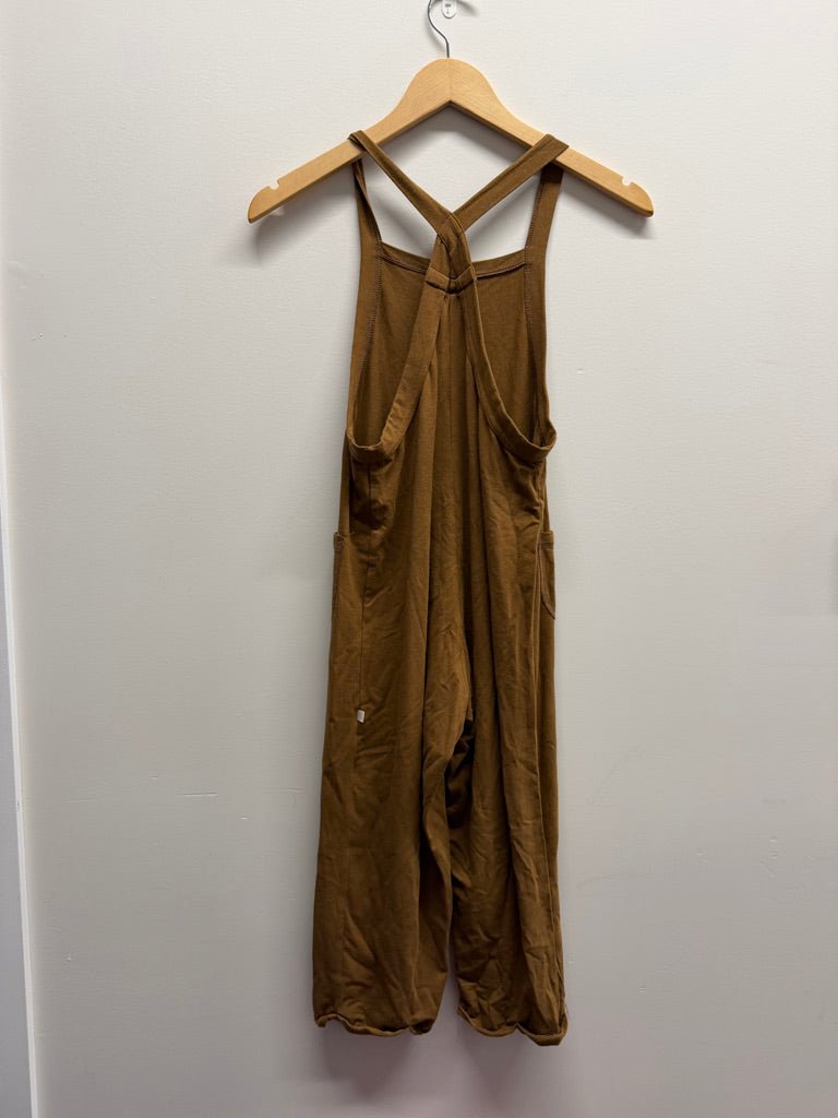 Jax & Lennon Dungaree Romper – Youth L | Dark Medium Brown - Nest and Sprout-Consignment