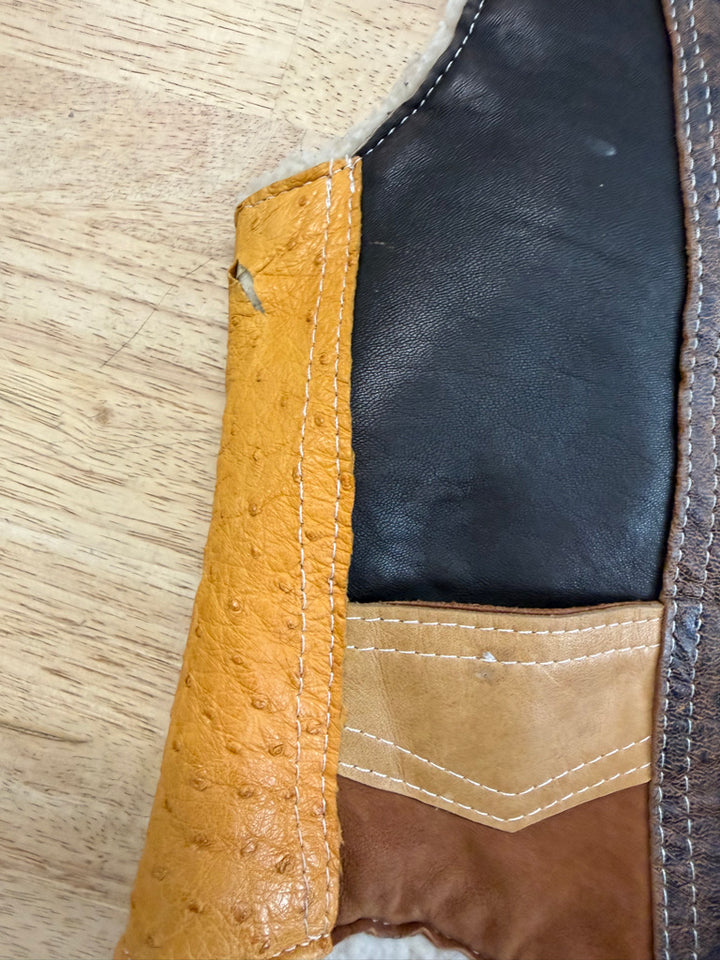 Genuine Leather Vest – 14.5 in Pit to Pit | Plush Inner