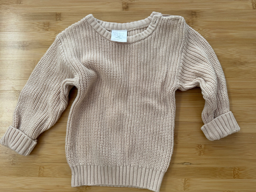 Mebie Baby Cream Knit Sweater – 18M | 100% Cotton