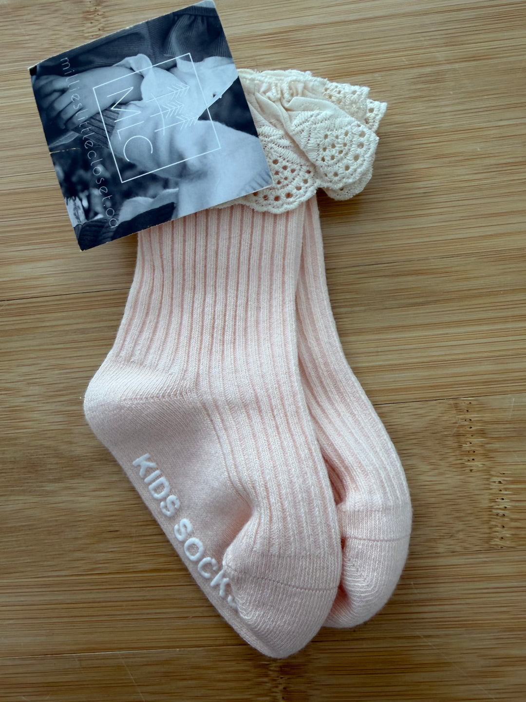 Millie's Little Closet Pink Lace Socks – 6–12M | NWT