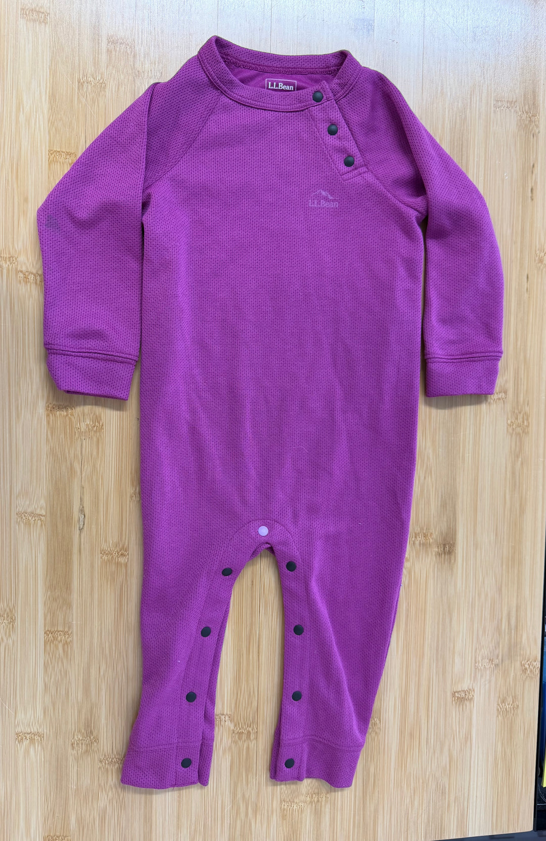 LL Bean Wicked Warm One-Piece Underwear – 12–18M | Polyester Print Excellent