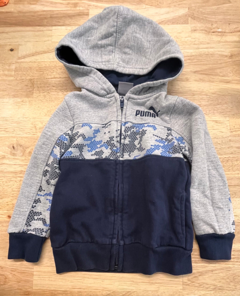 Puma Hoodie 2 - Heather Grey and Blue