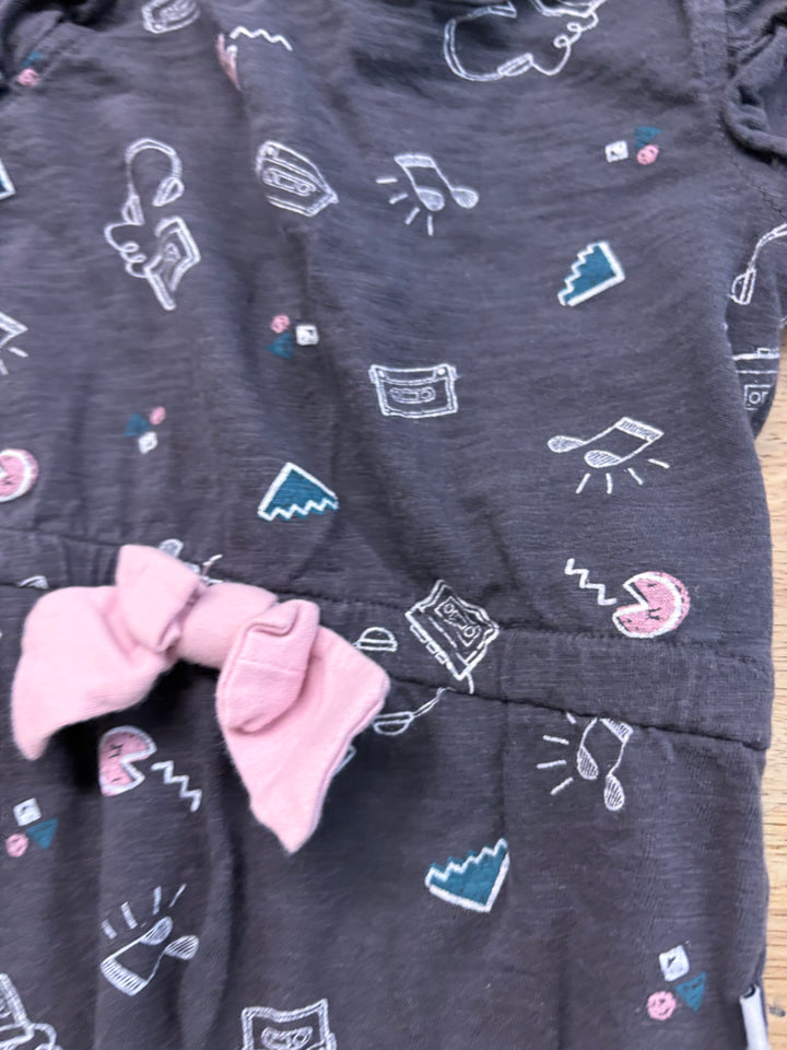 Petit Lem Romper – 18M Cassette Print