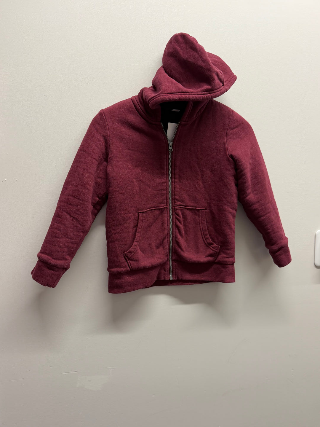 Old Navy Burgundy Fleece Zip-Up Hoodie – 8