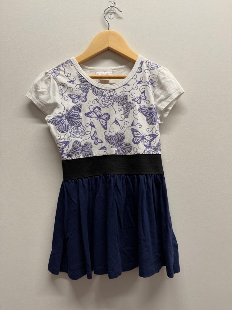 Cherokee Dress – 7/8 | 100% Cotton Butterfly Print | Play - Nest and Sprout-Consignment