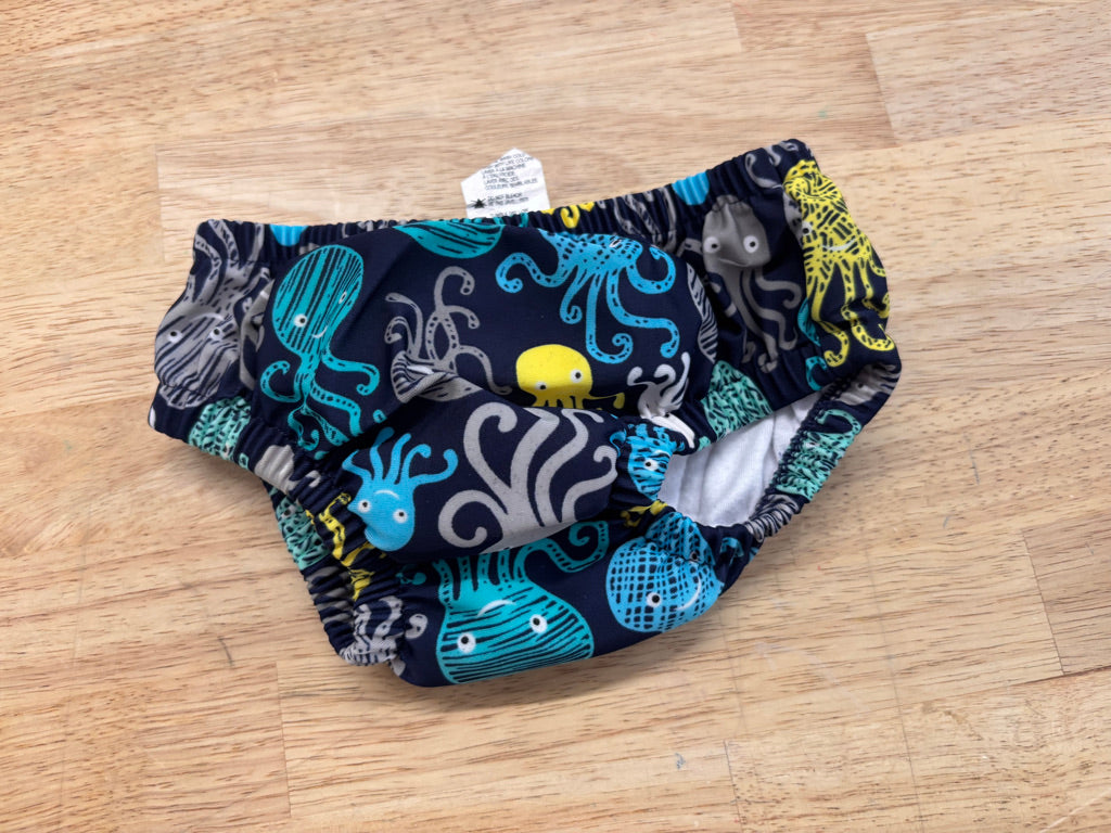 See Me Swim Swim Diaper – 3–6M Navy Octopus