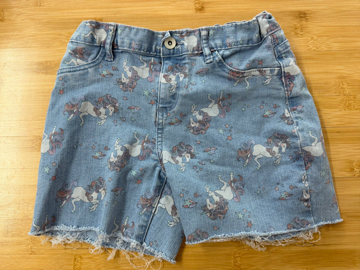 The Children's Place Unicorn Denim Shorts – 12 | Adjustable Waist