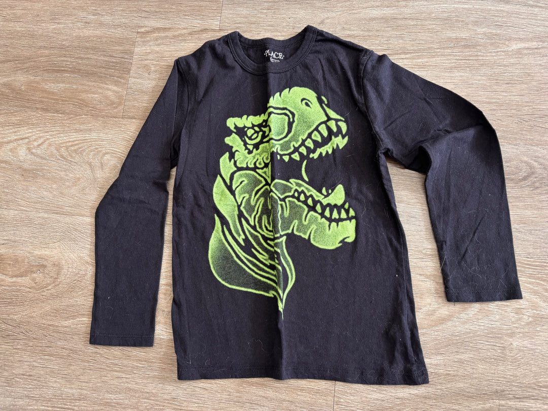 Children’s Place T-Shirt – Size 5/6 (Black, Glow T-Rex)
