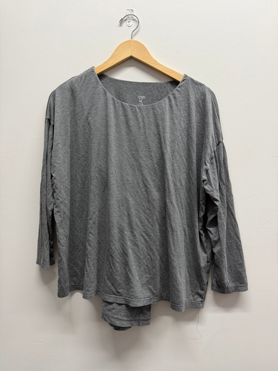 Nest Bump Nursing Maternity Top – XL | Grey Long Sleeve - Nest and Sprout-Consignment