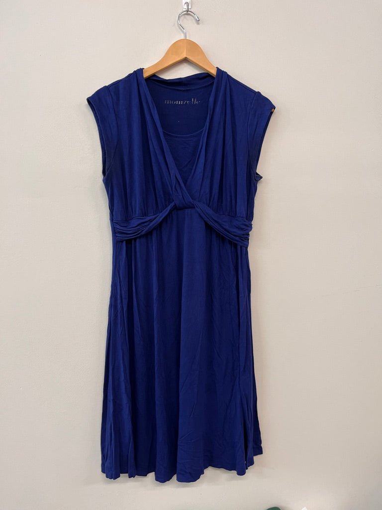 Momzelle Medium/Large Royal Blue Nursing Dress - Nest and Sprout - Consignment