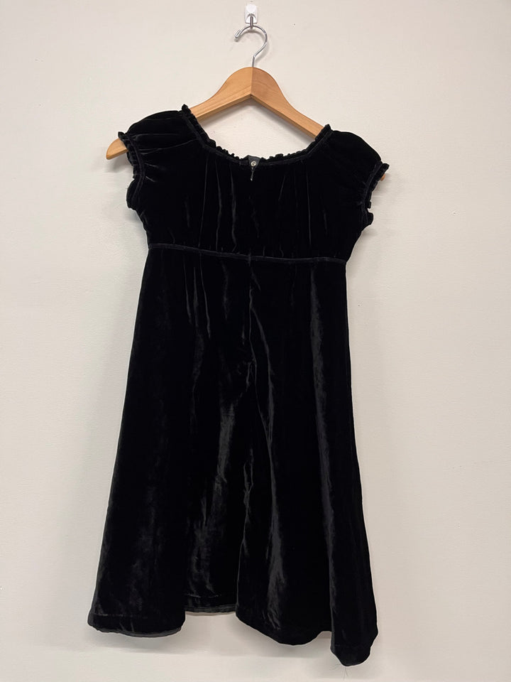 Gap Size 8 – Black Velour Puff Sleeve Dress