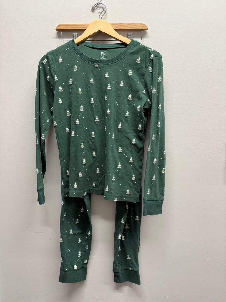 Petit Lem Christmas PJ Set – S | Green Christmas Trees Adult Mommy & Me | Holiday