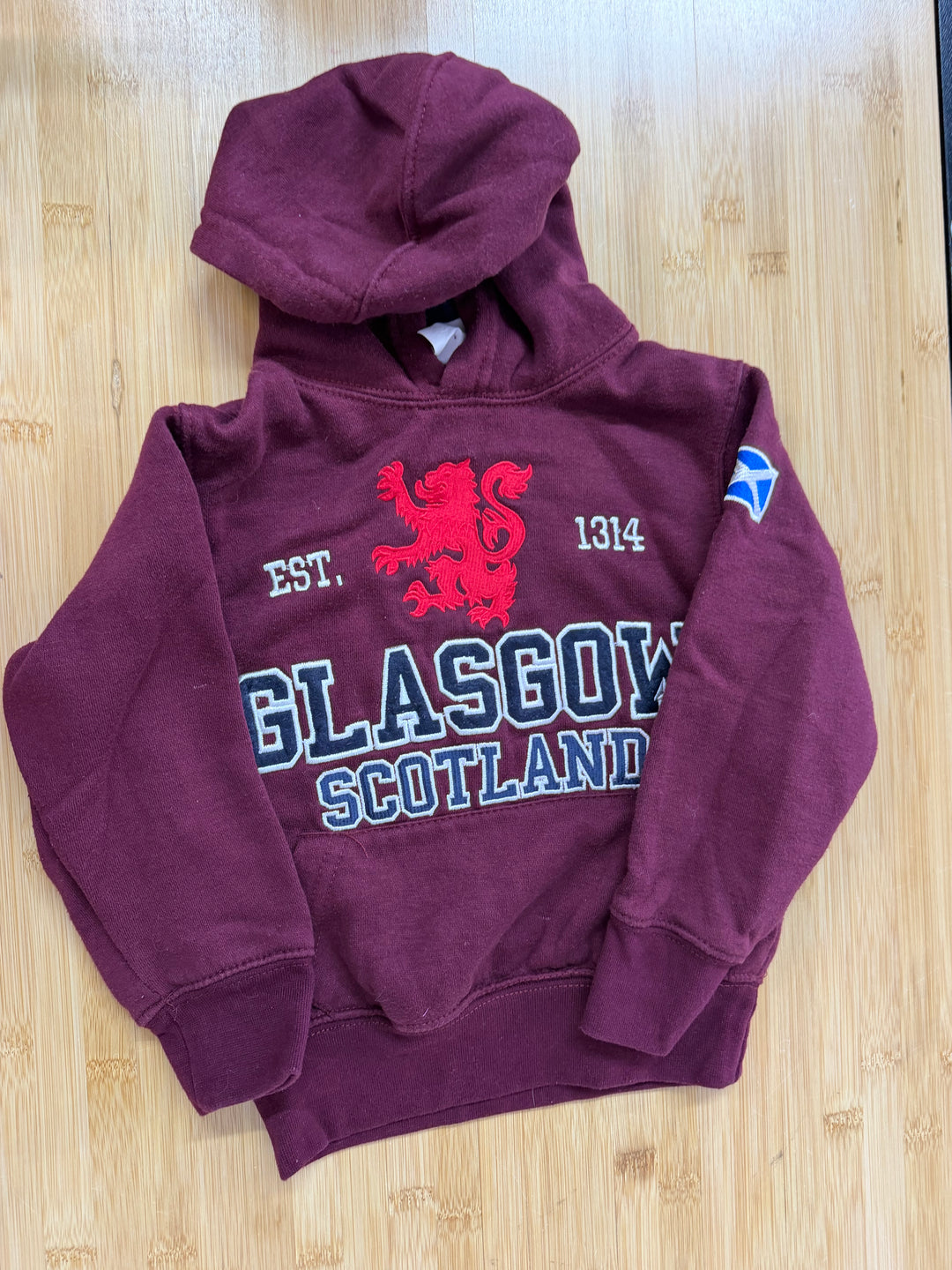 Pride of Scotland Glasgow Hooded Sweatshirt – 3/4 | Burgundy