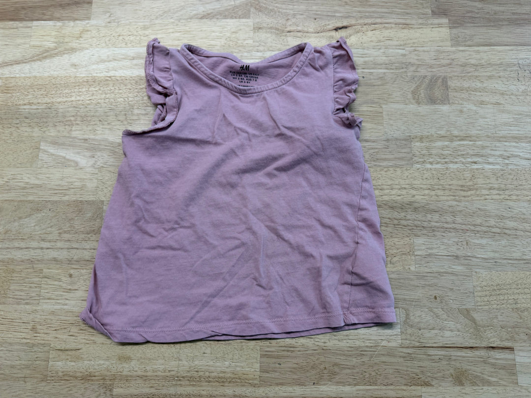 H&M Tank Top – 6/7 | Light Pink Ruffle Cap Sleeve