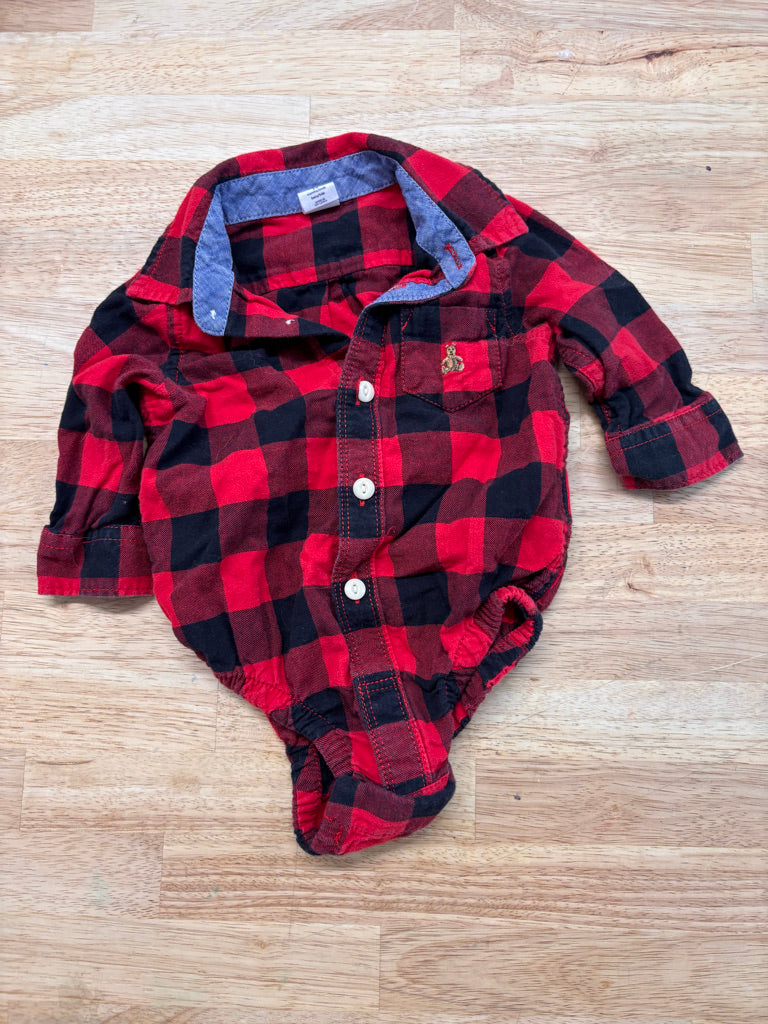 Gap Buffalo Plaid Bodysuit (3-6M)