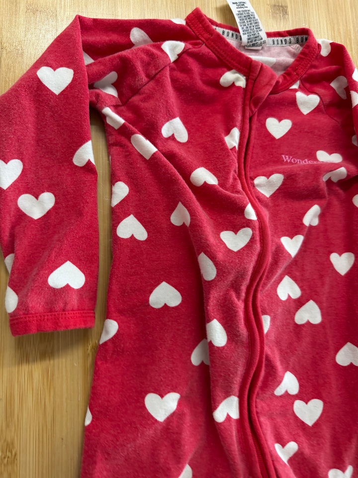 Bonds Wondersuit – 12-18 Months | Red and White | Hearts